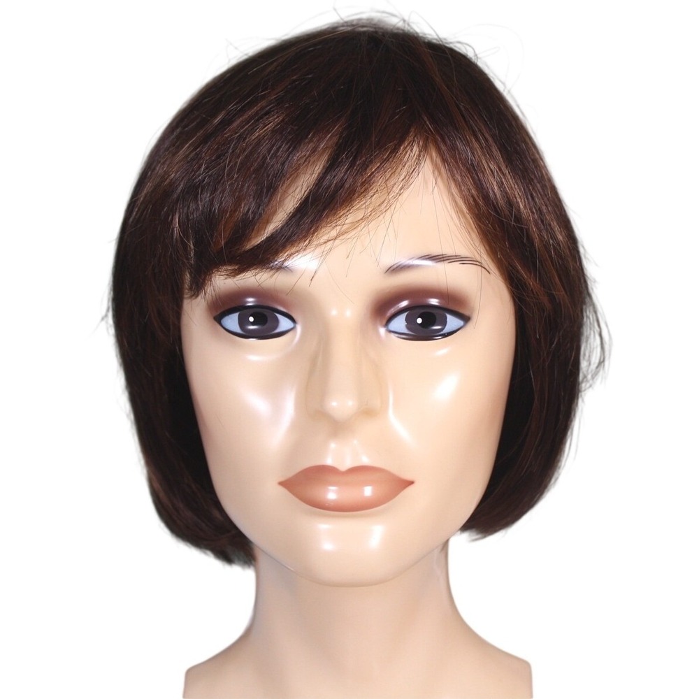 Sandra Monofilament Bob‎ Wig by Estetica R6/28F NWT Chestnut Brown Red Frost